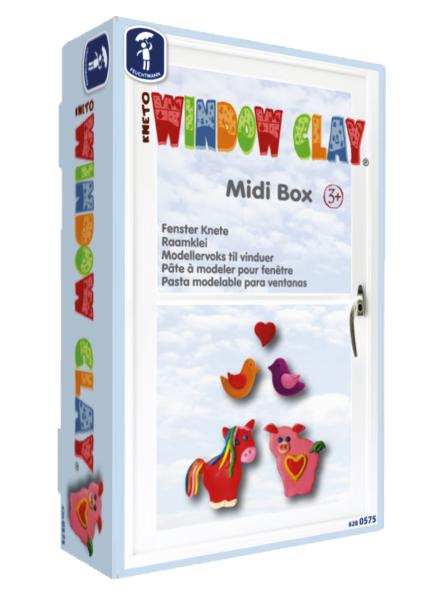 WINDOW CLAY - Midi Box -  Die innovative Fensterknete für kreative Kunstwerke